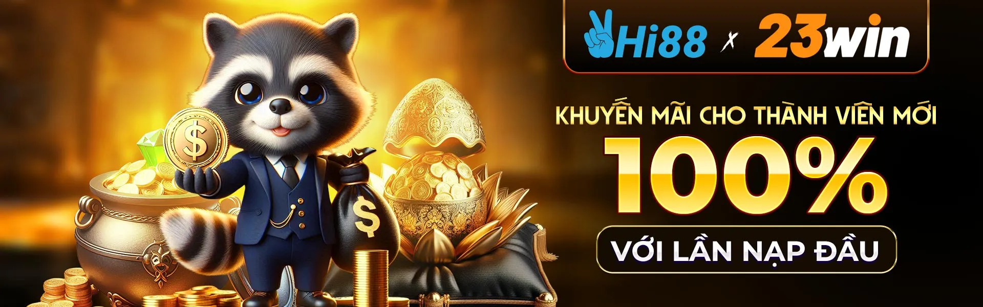 Hi88x23Win khuyến mãi cho thành viên mới 100% với lần nạp đầu